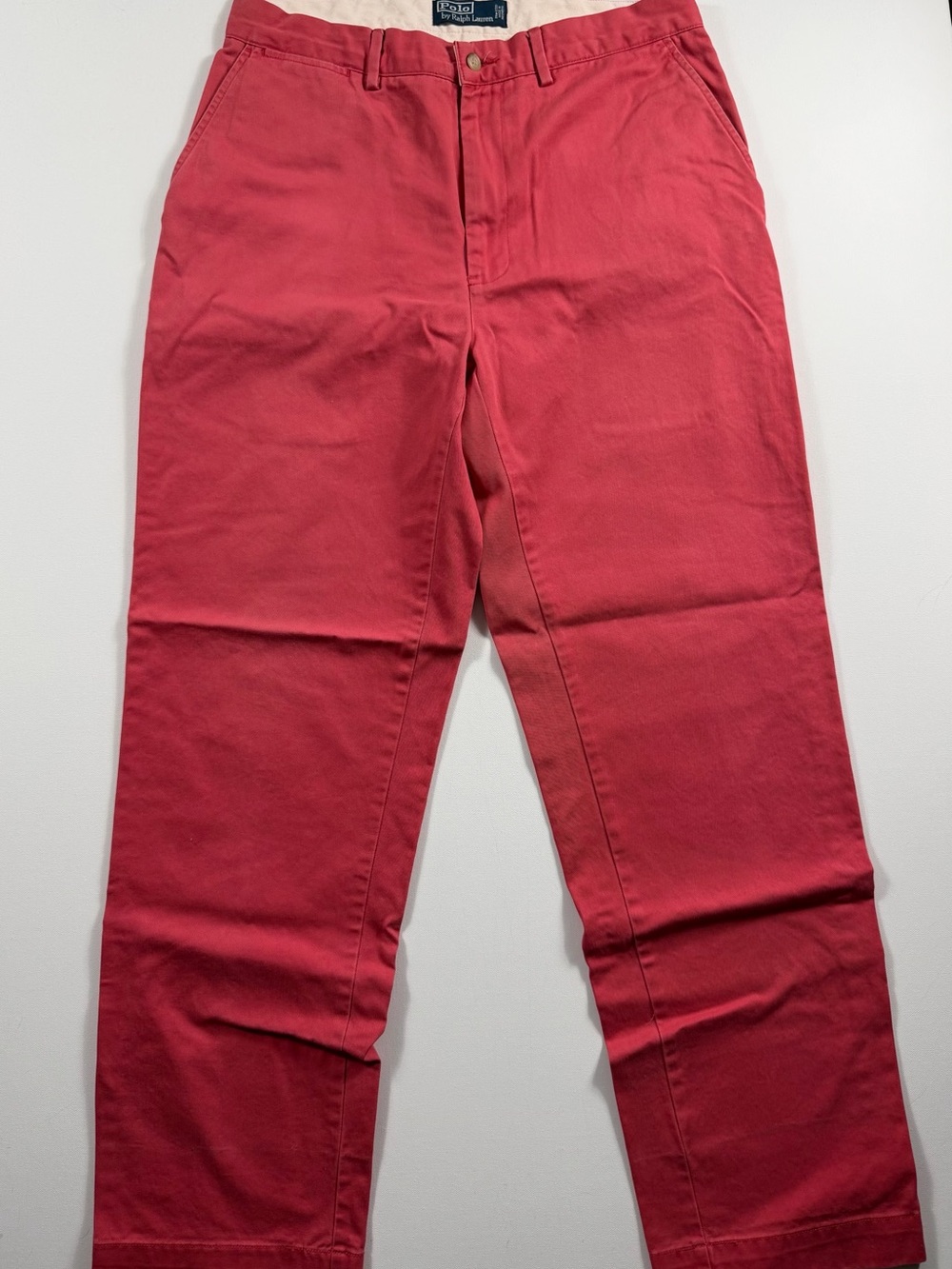 Vintage Polo Ralph Lauren Chino Pants 33x32 Nantucket Red Made USA Preppy